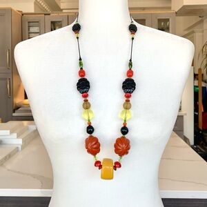 VTG Teresa Goodall Mixed Beads Long Neckalce